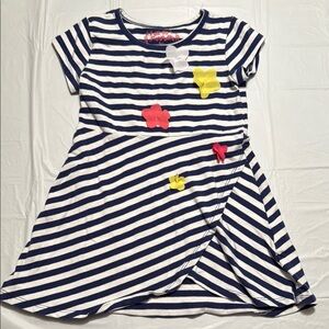 Flapdoodles Navy and White Striped Dress size 6